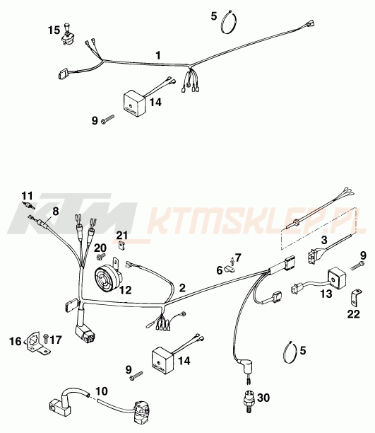 Schemat "wiązka elektryczna" do KTM 300 EGS M/Ö 13lt