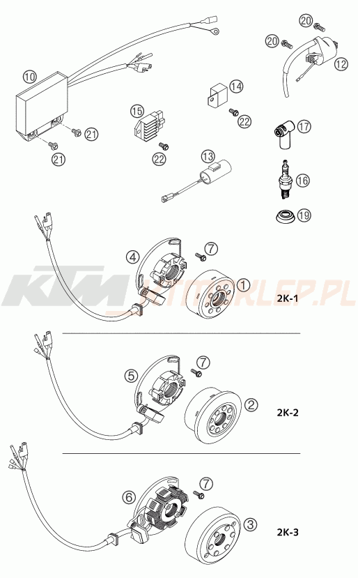 Schemat "układ zapłonowy" do KTM 300 EXC