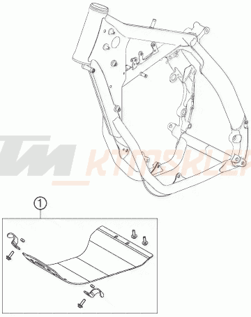 Schemat "osłona silnika" do KTM 250 SX-F