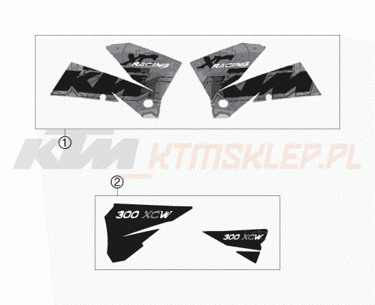 Schemat "naklejki" do KTM 300 XC-W