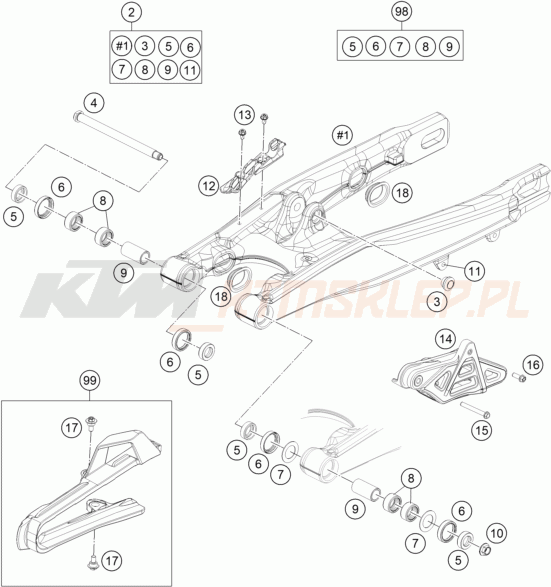 Schemat "wahacz" do KTM 85 SX 17/14