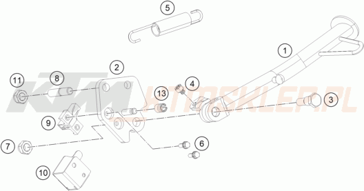 Schemat "stopki postojowe" do KTM 390 Duke