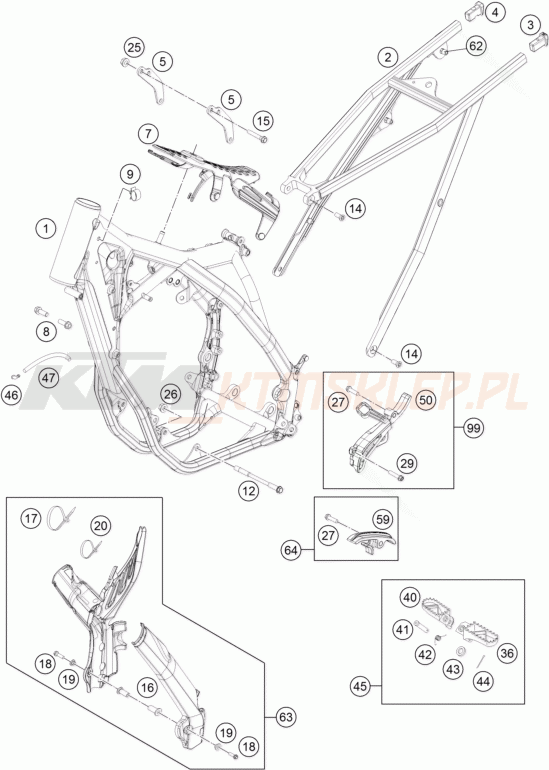 Schemat "rama" do KTM 350 XC-F