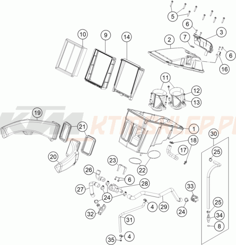 Schemat "filtr powietrza" do KTM 1190 ADVENTURE R ABS
