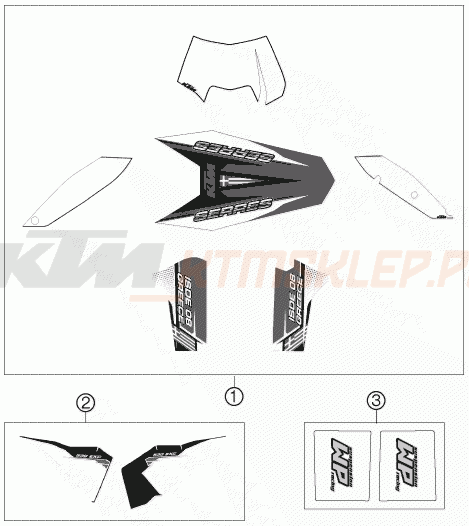 Schemat "naklejki" do KTM 530 EXC SIX DAYS