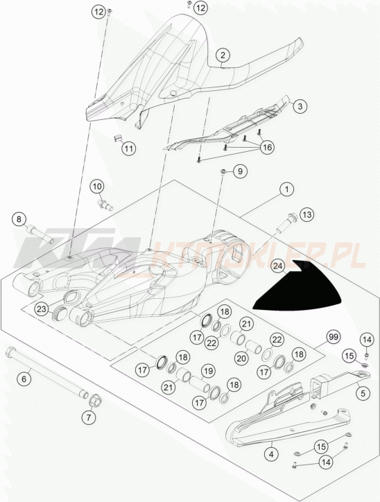Schemat "wahacz" do KTM 1290 SUPERDUKE R S.E. ABS