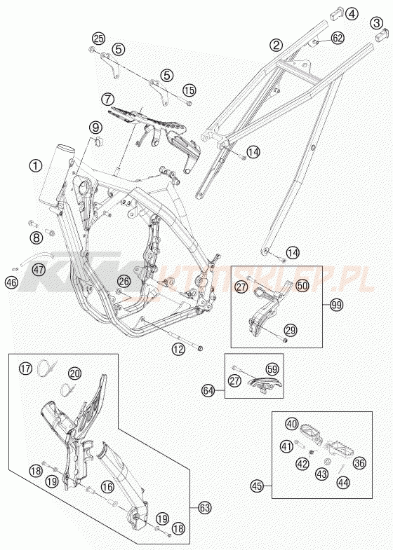 Schemat "rama" do KTM 250 XC-F