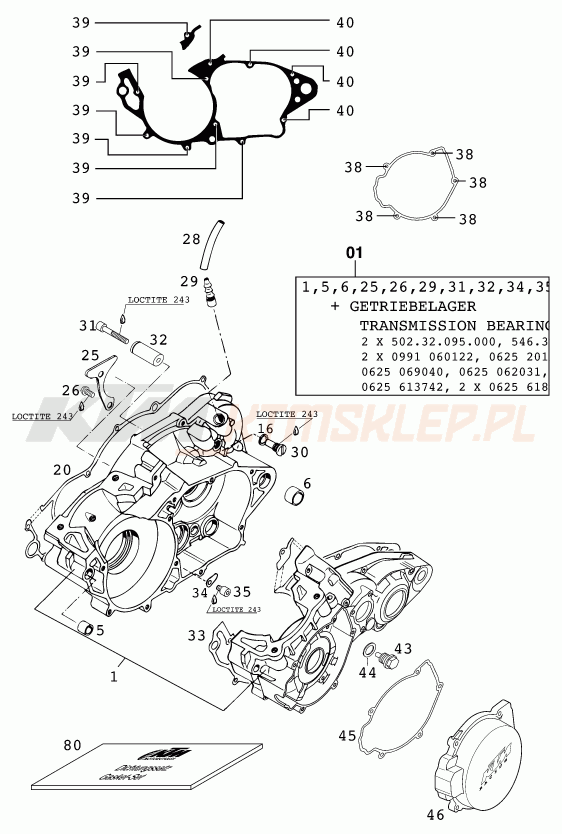 Schemat "kartery" do KTM 250 EXC SIX-DAYS