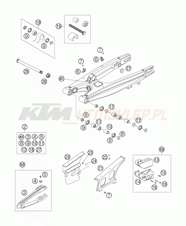 Schemat "wahacz" do KTM 250 EXC-F