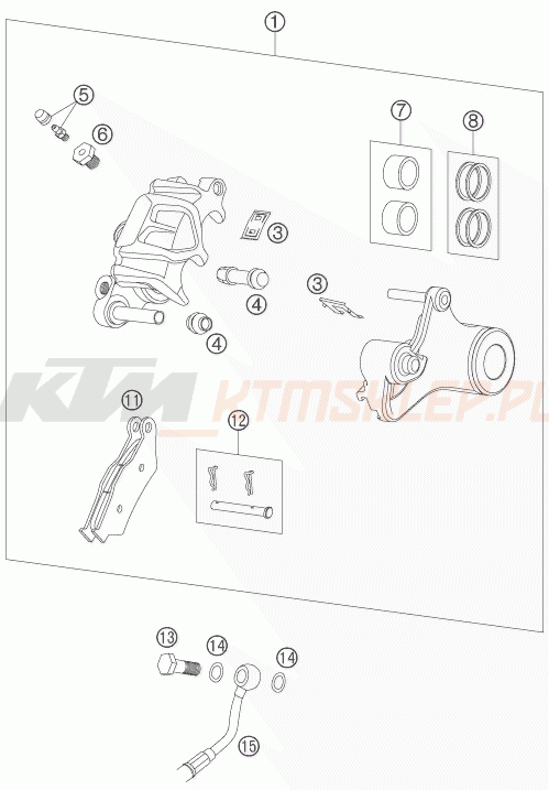 Schemat "zacisk hamulcowy tył" do KTM 950 ADVENTURE S