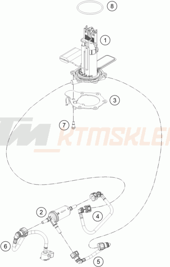 Schemat "pompa paliwa" do KTM RC0, W/O ABS