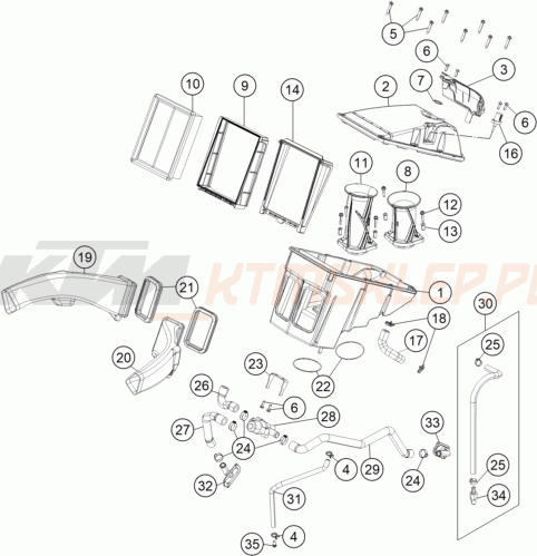 Schemat "filtr powietrza" do KTM 1090 Adventure R