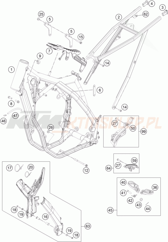 Schemat "rama" do KTM 450 XC- F