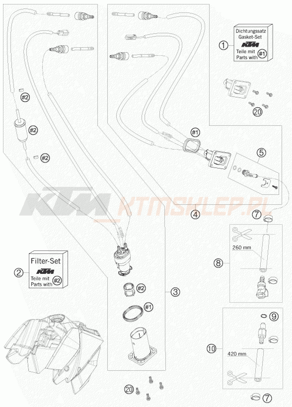 Schemat "pompa paliwa" do KTM 690 SUPERMOTO R