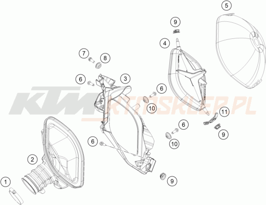 Schemat "filtr powietrza" do KTM RC4 R