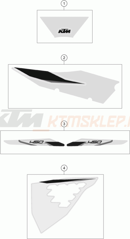 Schemat "naklejki" do KTM 450 XC-F