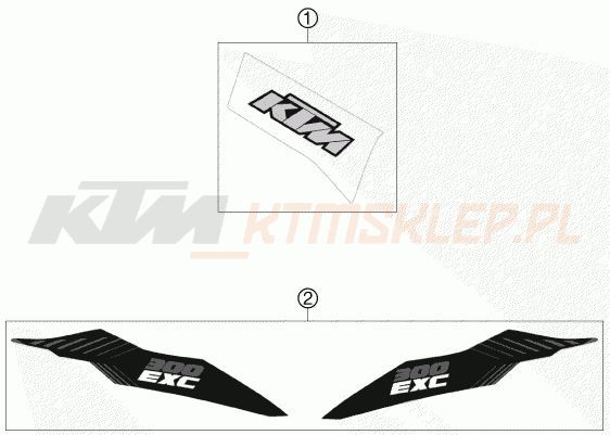Schemat "naklejki" do KTM 300 EXC