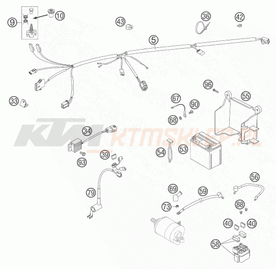 Schemat "wiązka elektryczna" do KTM 450 EXC-G RACING