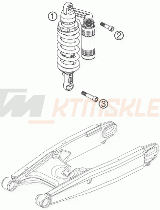 Schemat "amortyzator tył" do KTM 950 SUPERMOTO R