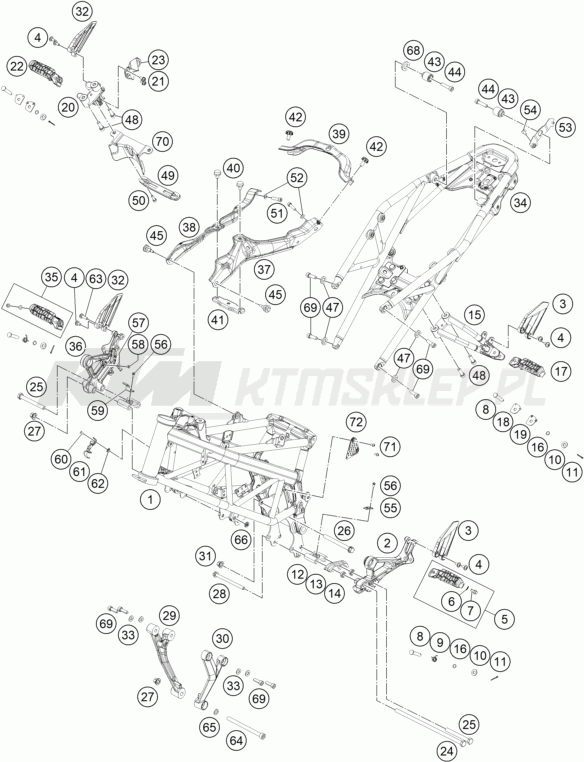 Schemat "rama" do KTM 250 DUKE