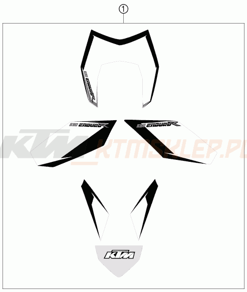 Schemat "naklejki" do KTM 690 ENDURO R
