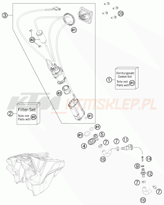 Schemat "pompa paliwa" do KTM 450 SX-F FACTORY EDITION