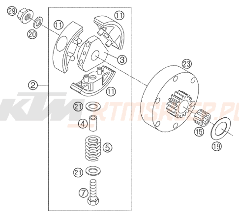 Schemat "sprzęgło" do KTM 50 MINI ADVENTURE GS