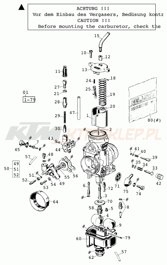 Schemat "Gaźnik" do KTM 640 LC 4