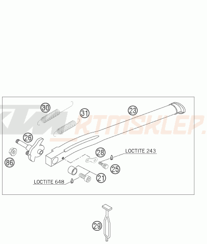Schemat "stopki postojowe" do KTM 400 EXC RACING
