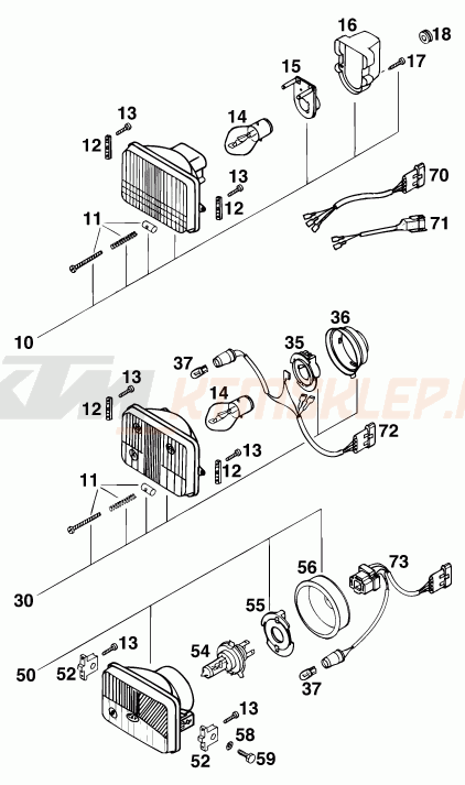 Schemat "oświetlenie" do KTM 300 EXC M/Ö