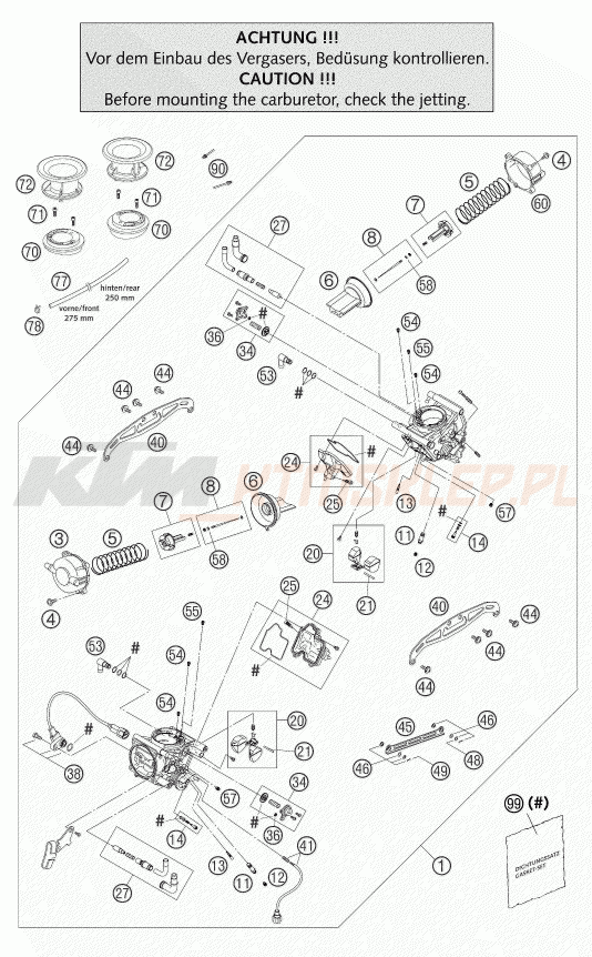 Schemat "gaźnik" do KTM 950 ADVENTURE LOW