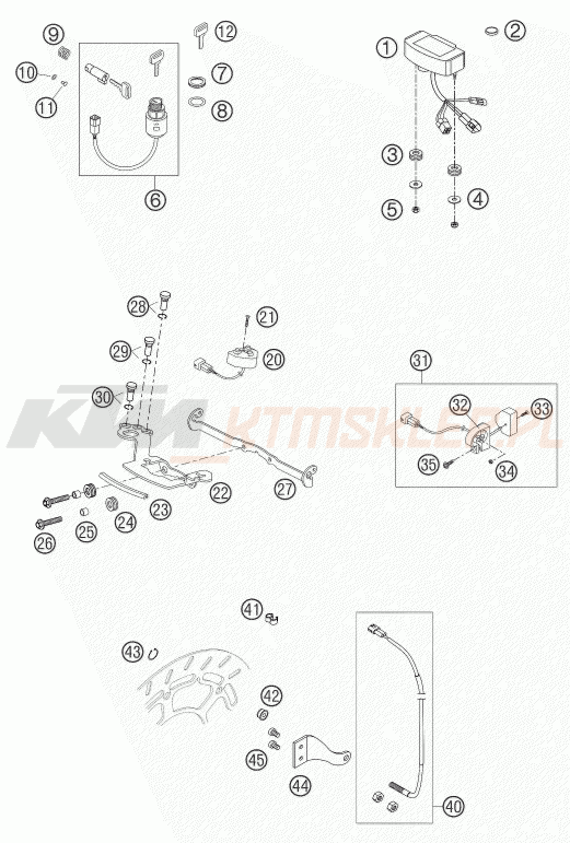 Schemat "system zabezpieczający" do KTM 625 SMC