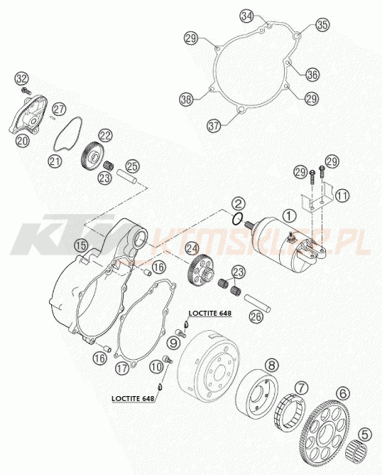 Schemat "rozrusznik" do KTM 660 RALLYE FACTORY REPL.