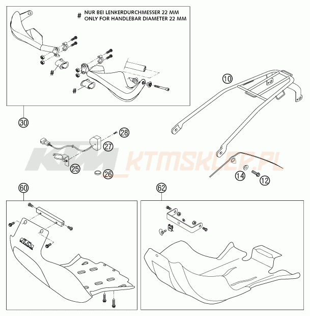 Schemat "akcesoria" do KTM 250 EXC RACING