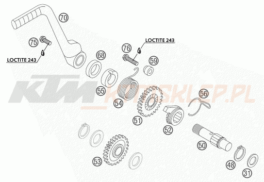 Schemat "kopniak" do KTM 85 SX