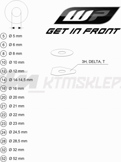 Schemat "blaszki do settingu zawieszenia" do KTM 200 EXC