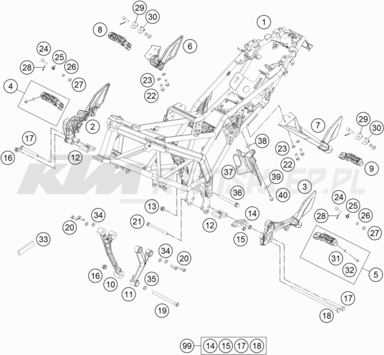 Schemat "rama" do KTM 390 DUKE ABS