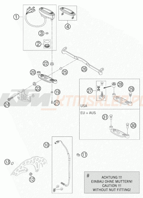 Schemat "system zabezpieczający" do KTM 300 EXC