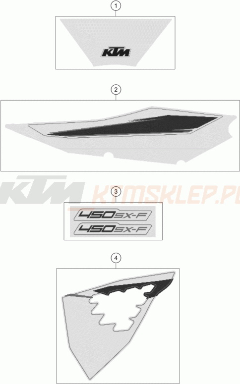 Schemat "naklejki" do KTM 450 SX-F