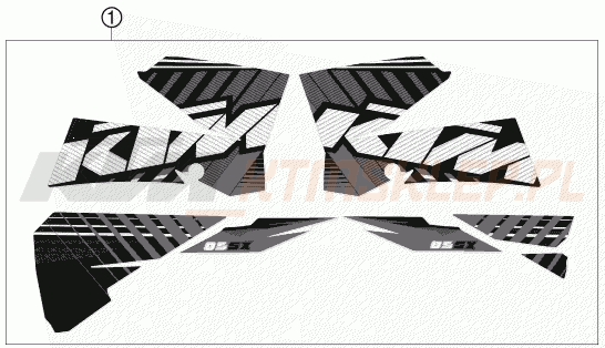 Schemat "naklejki" do KTM 85 SX 17/14