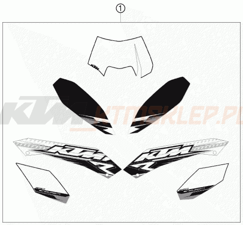 Schemat "naklejki" do KTM 690 ENDURO R