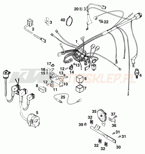 Schemat "wiązka elektryczna" do KTM 620 DUKE 37KW