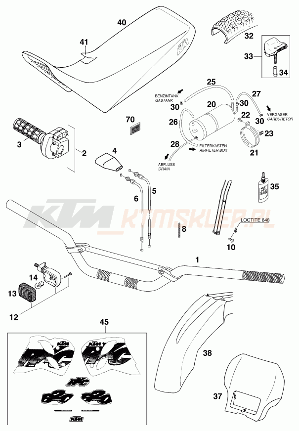 Schemat "akcesoria" do KTM 620 RXC-E