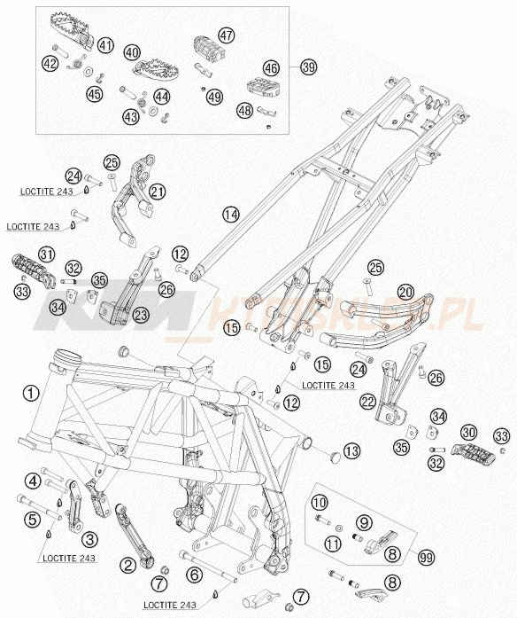 Schemat "rama" do KTM 690 SUPERMOTO PRESTIGE