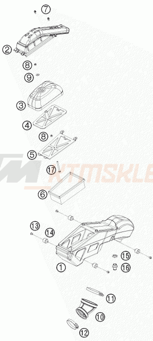 Schemat "filtr powietrza" do KTM 690 RALLY FACTORY REPLICA