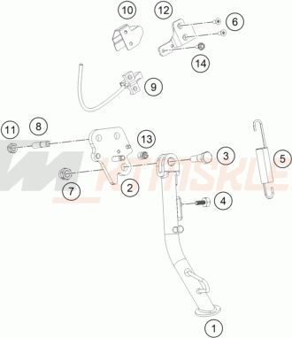 Schemat "stopki postojowe" do KTM 200 DUKE, ABS