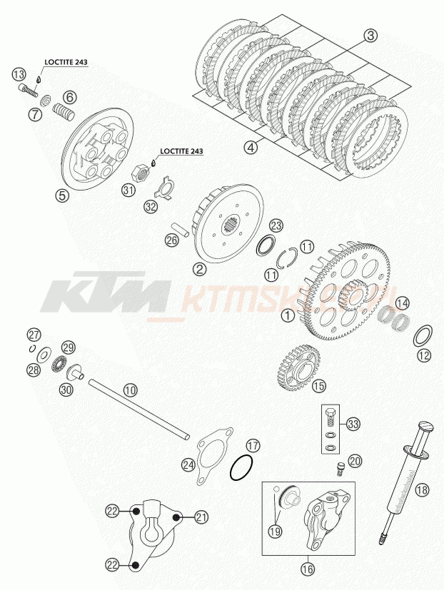 Schemat "sprzęgło" do KTM 525 SX SUPERMOTO