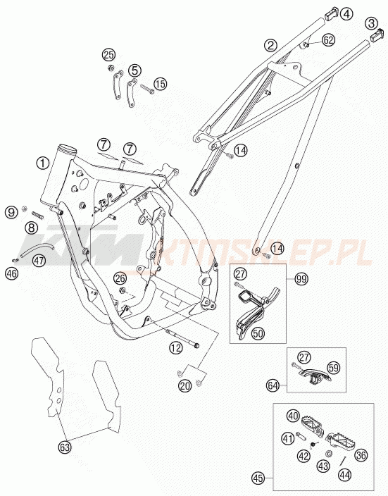 Schemat "rama" do KTM 450 SX-F