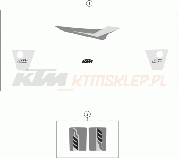 Schemat "naklejki" do KTM 85 SX17/14