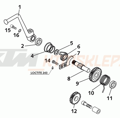 Schemat "układ zapłonowy" do KTM 65 SX
